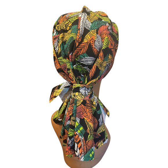 Boho Scarf Cap Women Modern Bohemian style Handmade Upcycled clothes to Caps - Picture 2 of 3